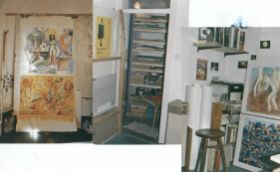 Atelierbesuch - drei Ansichten meines Ateliers - Febr. 2002 bis Febr. 2007.jpg
