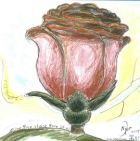 Rose, Zeichnung nach einer Großplastik von Sergej Dott, Riedingerpark AUGSBURGER KUNSTMESSE 2004.jpg
