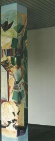 Säulengestaltung in der Universität Augsburg, Nordost(eck)ansicht, 1991.jpg
